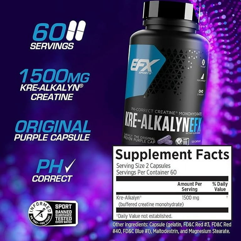 EFX Sports - Kre-Alkalyn EFX 120 Capsules - Body Building Muscle