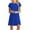 Blue, variant on IDALL Summer Dresses,Petite Dresses Womens es Ruffle Short Sleeve Casual Beach Tshirt Dress Round Neck Loose Swing Sundress With Pockets Elegant Dresses,Modest Dresses,Womens Dresses Black Dress L