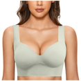 thumbnail image 2 of Everyday Bras for Women Thin Bra Womens Sports Bras plus Size Womens Bras Push up Underwire Athletic Women Seamless Bras Bras Bulk Woman Sports Bar Strapless Sports Bras for Women Women's Green One, 2 of 7