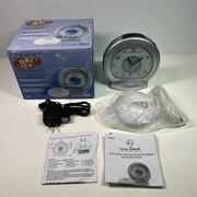 Sonic Alert – Sonic Boom Analog Alarm Clock with White Bed Shaker – Silver