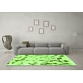 thumbnail image 3 of Ahgly Company Indoor Rectangle Abstract Green Modern Area Rugs, 7' x 9', 3 of 4