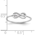 thumbnail image 3 of Sterling Silver Rh Plated White Ice Infinity Diamond Ring (Size 6) Made In India qw348-6, 3 of 5