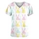 thumbnail image 5 of TaTaai Women Fashion Casual Loose Easter Printed Pocket Short Sleeve V-Neck Nursing Uniform Top Gift, 5 of 5
