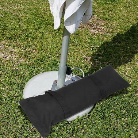 HINTRMENT 2Pcs Black Canvas Tent Weights Bag Outdoor Sandbags for Patio Canopy Shelter with Easy Use and Durable Storage