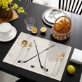 thumbnail image 3 of Beige Placemats Set of 8, Simple Gradient Ice Hockey Funny Sport Game Art Placemats for Dining Table, Place Mats for Kitchen Tabletop, Waterproof Wipeable Dining Table Mats Set, 3 of 9