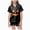 Black, variant on Halloween Girls Pajamas Silk Satin Pajama Set Short Sleeve Button down Sleepwear Soft Cute Pjs with Ruffle Shorts Kids 2 Piece Loungewear(Khaki,10-11Years)