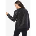 thumbnail image 2 of Roaman's Women's Plus Size Studded Faux Leather Bomber, 2 of 5