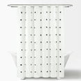 thumbnail image 5 of Boho Circle Tufted Yarn Dyed Eco-Friendly Recycled Cotton Shower Curtain Black Single 72X72, 5 of 5