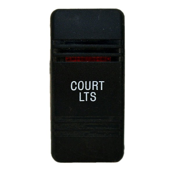 Carling Boat Court Lights Switch Black Red Lighted1 7/8 Inch