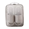 thumbnail image 3 of Bolsa para zapatos, bolsa para zapatos, doble capa, con cremallera y asa para viajes y uso diario. gris, 3 of 9