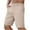 Khaki, variant on Yievot Golf Shorts for Men 7 Inch Inseam Waffle Knit Flat Front Dress Shorts for Hiking Travel Casual