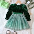 thumbnail image 5 of KYAIGUO Baby Toddler Silk Velvet Dress for Girls,Kids Long Sleeved Princess Mesh Skirt Tutu Tulle Onesies Bow Dress for 1-7Y, 5 of 9