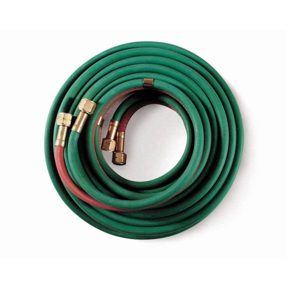 Hobart Welders Twin-Line Oxyacetylene Hose, 1/4in x 50Ft, B and B Fittings