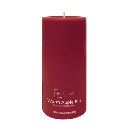 - Mainstays Warm Apple Pie Fragranced Pillar 6in