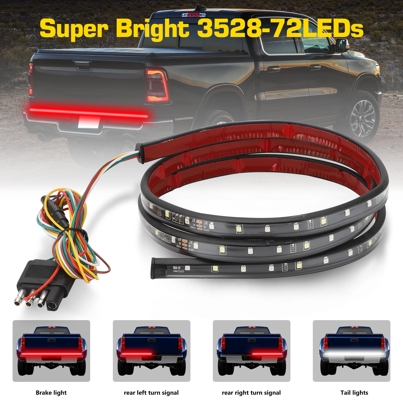 Tail Light Bar TSV 47inch Super Bright 352872LEDs Pickup Truck Tail