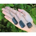 thumbnail image 2 of Natural Black Tourmaline Key Chain, Raw Tourmaline Log Keychain, Crystal Keyring, 2 of 7