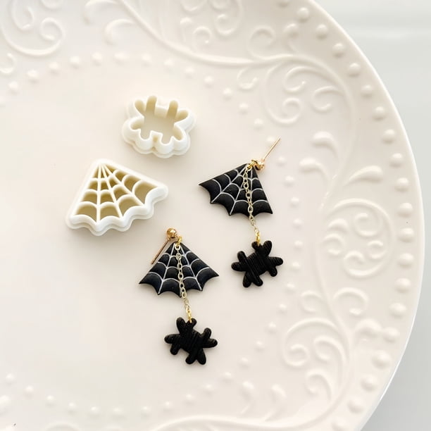 Telaraña de arcilla suave, molde for pendientes, joyería artesanal, forma de colgante, molde for recortar herramientas hechas a mano