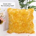 thumbnail image 5 of Unique Bargains 3D Flower Decorative Throw Pillow Cover 16" x 16" Gold Tone, 5 of 8