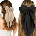 thumbnail image 4 of 5 PCS Big Hair Bows for Women, Silky Satin Hair Bows for Girls,Cute Aesthetic Large Barrettes for Women, 4 of 4