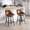 Faux Leather Brown, variant on Zesthouse 25.6" Swivel Counter Height Bar Stools Set of 2, Modern Counter Height Chairs with Backs and Metal Legs, Upholstered Linen Barstools for Kitchen Island, Beige