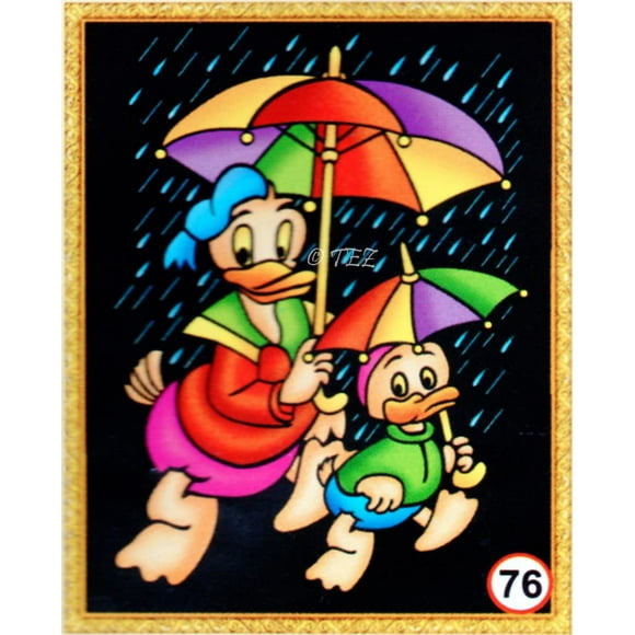Tez Diy - Emboss Painting Kit, Donald Ducks, Medium(13X19 Inch), Design No. 76