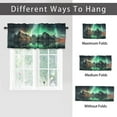 thumbnail image 6 of Aurora Borealis Rod Pocket Thermal Insulated Curtain Valance Magic Northern Natural Landscape Privacy Window Valances for Living Room Kitchen 54 by 18 in, 1 Panel, 6 of 6
