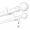 White, variant on HEI! DEAR 1" Heavy-Duty Adjustable Double Curtain Rod Set 36-120" with Matte Black Ball Finials