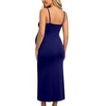 thumbnail image 4 of qolati Maternity Summer Maxi Dress Summer Spaghetti Strap Scoop Neck Baby Shower Photoshoot Casual Boho Sleeveless Long Sundress S-3XL, 4 of 7