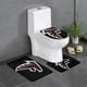 thumbnail image 1 of Juego de alfombras de baño de 3 piezas del equipo Atlanta Alfombra antideslizante para baño de 24 x 16 pulgadas, 1 of 7