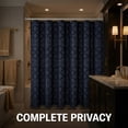 thumbnail image 5 of Unique Bargains 3D Geometric Texture Bath Curtain Sets with Hooks Dark Blue 72"W x 72"L, 5 of 8