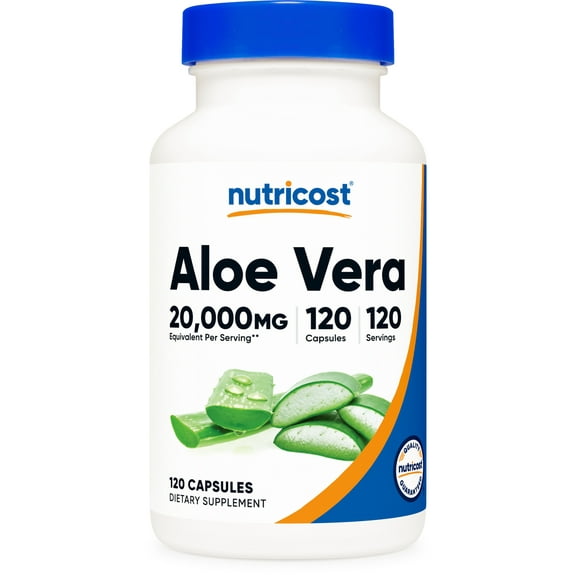 Nutricost Aloe Vera 100mg, 120 Capsules - Gluten Free, Non-GMO Supplement