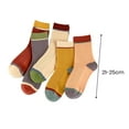 thumbnail image 5 of Opvise Womens Socks 5 Pairs Women Candy Color Splicing Design Socks Mid-tube Ribbed Breathable Sweat-absorbent High Elastic Socks Multicolor, 5 of 7