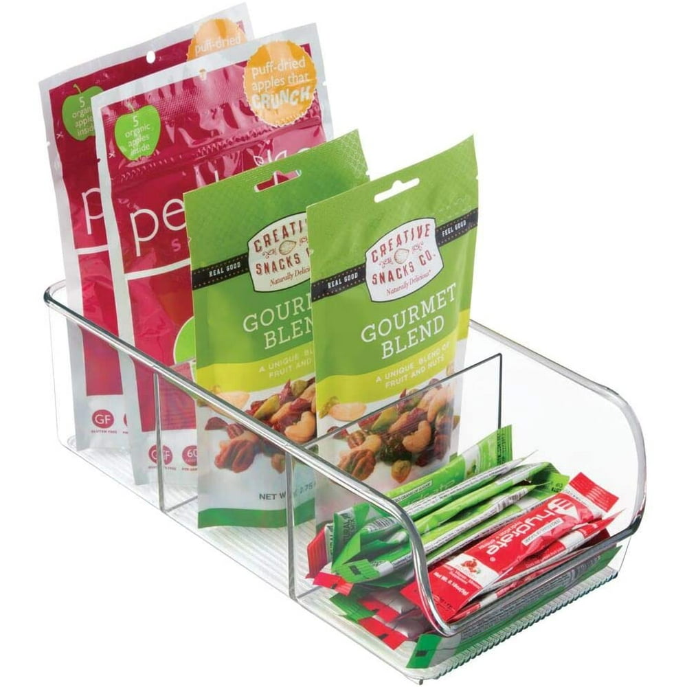 mDesign Plastic Food Packet Kitchen Storage Organizer Bin Caddy
