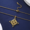 thumbnail image 5 of Witchcraft Witches Knot Necklace 14K Yellow Gold Triquetra Celtics Magic Knot Wicca Golden Silver Color Neck Chains Amulet Jewelry for Women, 5 of 8