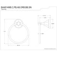 thumbnail image 2 of KINGSTON BRASS BA4814C Porte-Serviette Metropolitan, Chrome Poli, 6 Pouces, 2 of 2