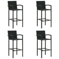 thumbnail image 2 of vidaXL Ensemble de Bar de Jardin 5 Pcs en Rotin Poly Noir, 2 of 5