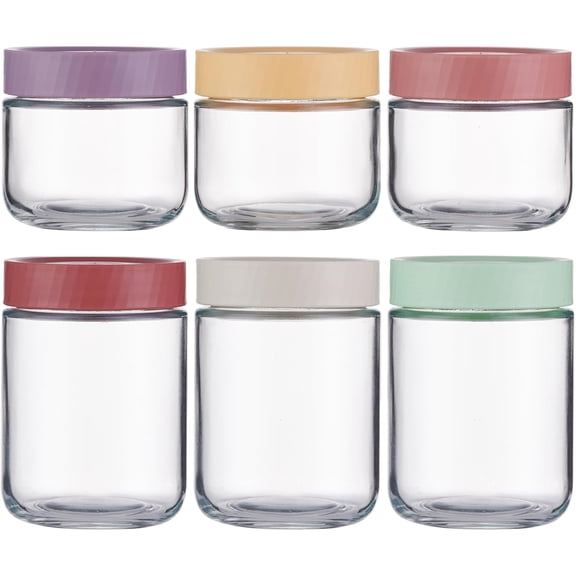 LZCKDPX 16 oz Overnight Oats Containers with Lids,Meal Prep Containers 6 Pack,Mason Jars 16 oz with Lids for Snack,Overnight Oats,Yogurt,Parfait,Soup,Smoothies,Salad 100% Leak-proof Dishwasher Safe
