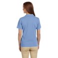 thumbnail image 2 of The Harriton Ladies 6 oz Ringspun Cotton PiquÃƒÆ’Ã‚Â© Short Sleeve Polo Shirt - LT COLLEGE BLUE - 2XL, 2 of 2