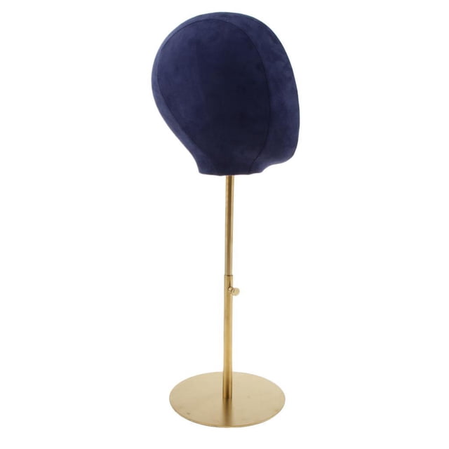 Minnieouse Gamuza corcho maniquí cabeza sombrero estante gorra peluca soporte expositor Ropa, zapatos y accesorios Miscelánea Azul oscuro