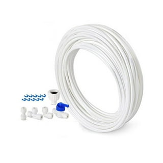 Metpure 1/4 & 3/8 Ice Maker installation Kit For Reverse Osmosis Systems  & Water Filter Fridge Ice Maker Line with 25' Feet Tubing and Inline valve