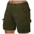 thumbnail image 1 of 2025 Women's Loose Solid Color Women's Shorts Plus Size Mini Pant Summer Beach Pajamas for Women Shorts Set with Robe Shorts Buttons Short Hot Running Shorts for Women Pants Cargo, 1 of 4