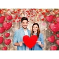 thumbnail image 6 of 7x5FT Valentine Backdrops for Photography Rustic Wood Valentine's Day Photography Background Wedding Party Decoration Banner, 6 of 6