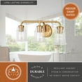 thumbnail image 5 of Toledo 3 Light Brass Industrial Jar Bathroom Vanity Fixture, 5 of 9