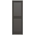 thumbnail image 4 of Ekena Millwork 12"W x 25"H Mid-America Vinyl, Standard Size Cathedral Top Center Mullion, Open Louver Shutter, w/Installation Shutter-Lok's & Matching Screws (Per Pair), 018 - Tuxedo Grey, 4 of 14