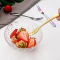 thumbnail image 3 of Fiudx Liquidación de ofertas flash Tenedor de fruta de acero inoxidable 304, tenedor de postre occidental, tenedor de ensalada, tenedor de pastel de dos dientes, 3 of 5