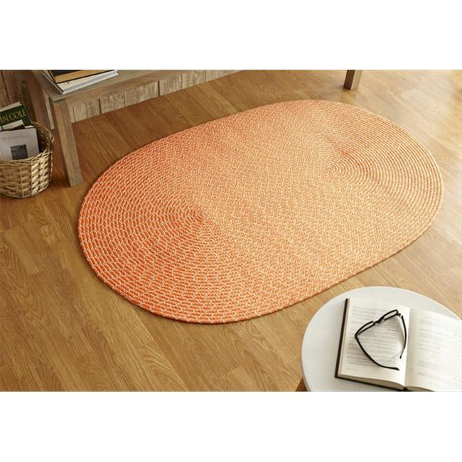 Better Trends BRSSR4266OR Sun Splash Braided Rug, Orange - 42 in.