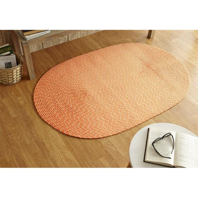 Better Trends BRSSR4266OR Sun Splash Braided Rug, Orange - 42 in.