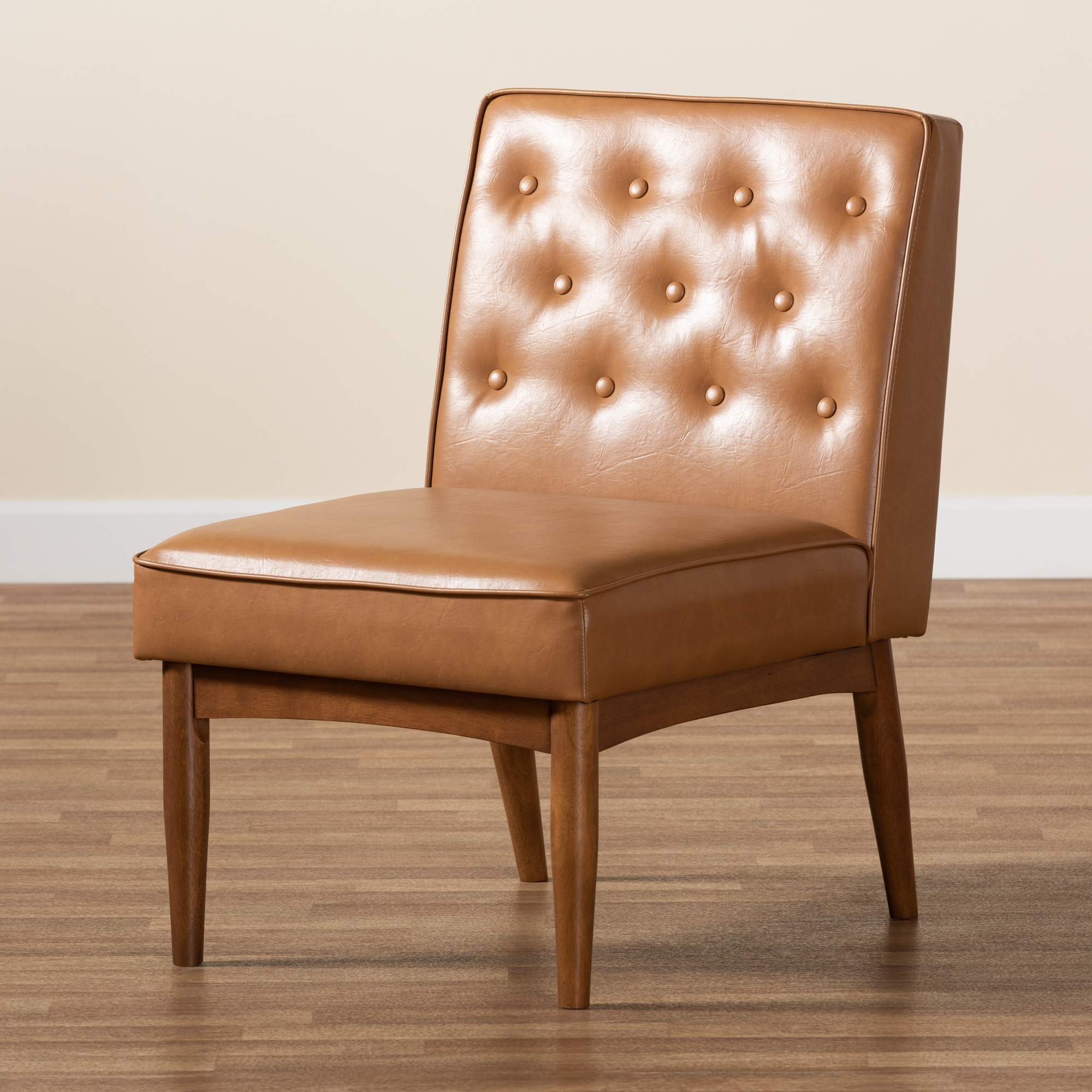 Baxton Studio Riordan Dining Chair, Tan