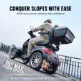 thumbnail image 3 of Scooter de Mobilité Robuste 3 Vitesses 800W 4 Roues Capacité jusqu'à 500 Lbs, 3 of 6