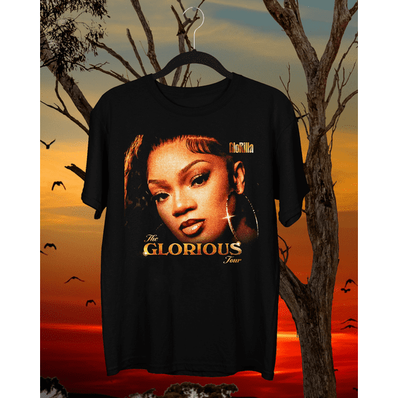 Reprint Rare GloRilla Tour 2025 The Glorious Tour Black All Size Gift Shirt